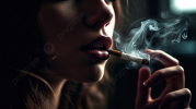 pngtree-girl-with-a-pipe-smoking-in-front-of-a-dark-background-picture-image_2779606.png