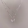 Crystal Butterfly Double Necklace - Silver.jpeg